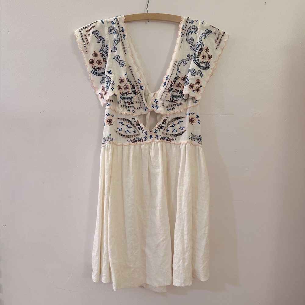 Free people crochet dress white